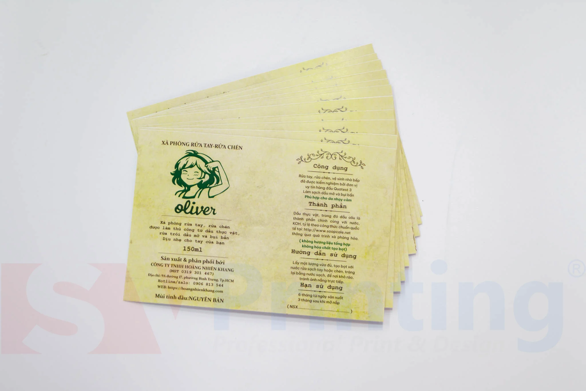 Nhãn sản phẩm xà phòng
