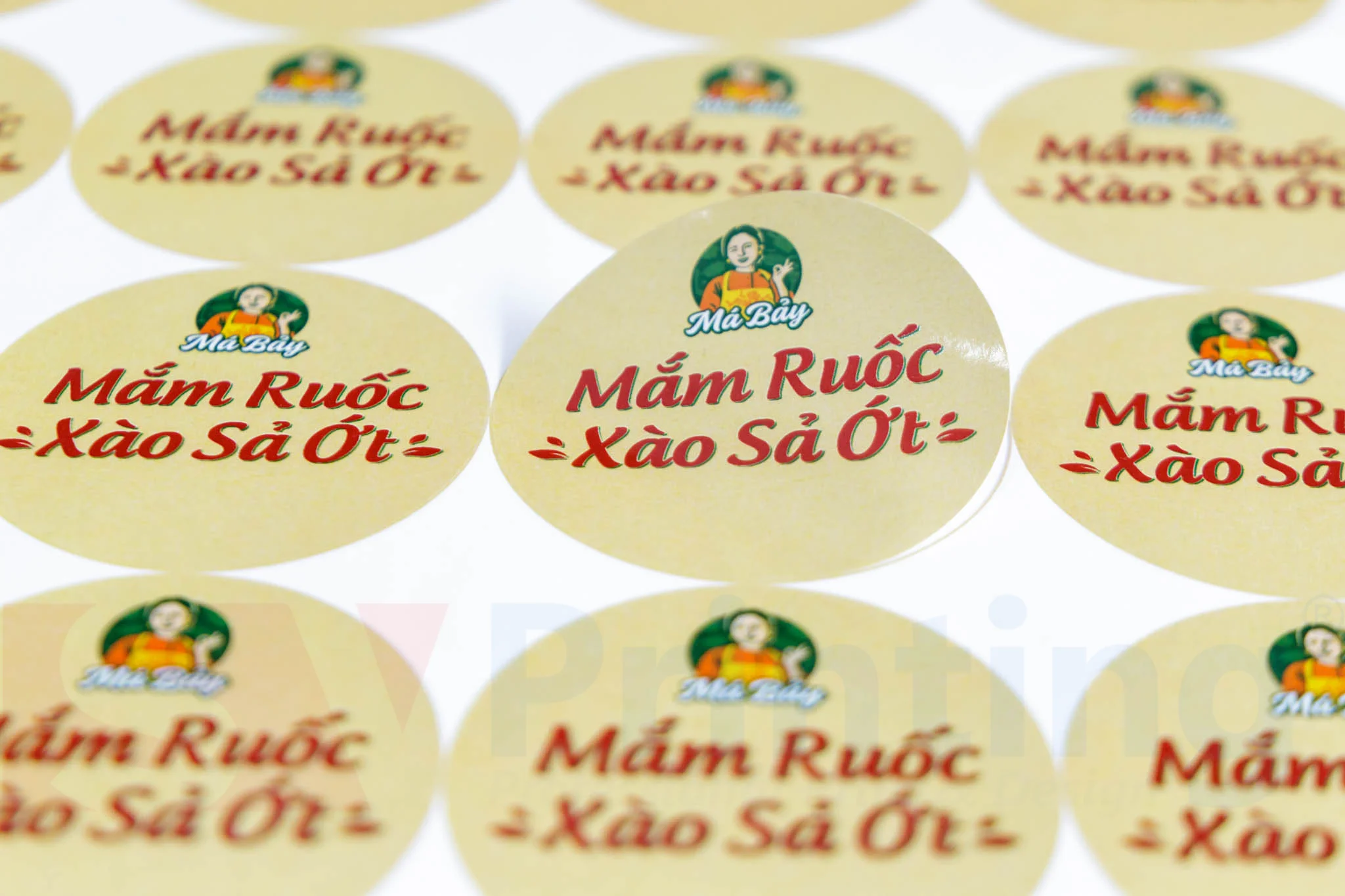 Nhãn dán chai lọ mắm ruốt